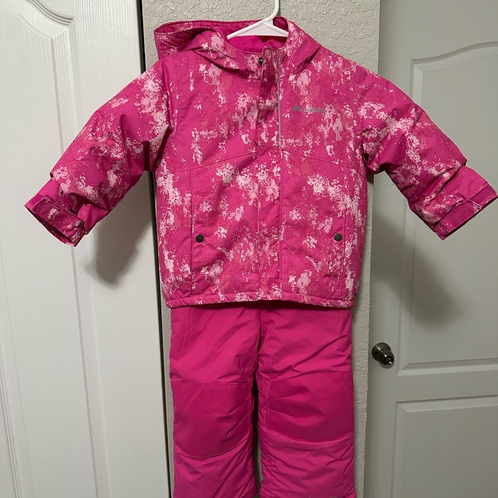Columbia Toddler Girls 3T Buga II Snowsuit Coat and Bibs Set